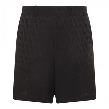 Valentino Garavani - Black Silk Shorts 50