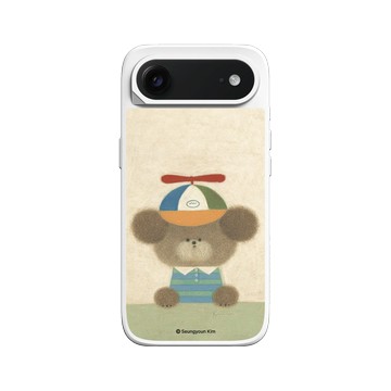 iPhone Air SolidX 白 - Seungyoun Kim - 戴風車帽的小狗