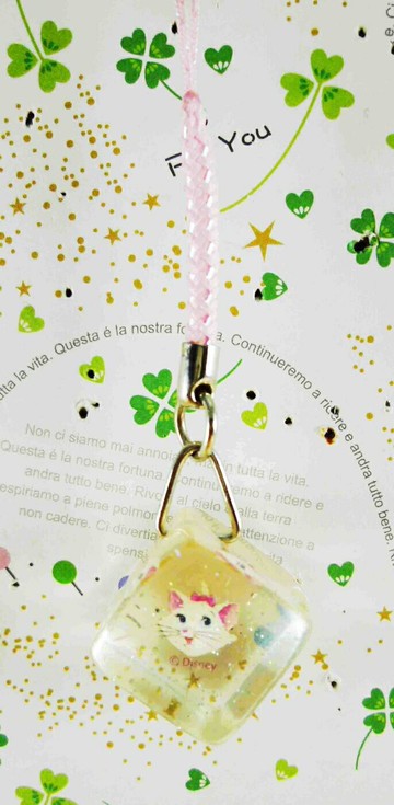 【震撼精品百貨】The Aristocats Marie 迪士尼瑪莉貓 手機吊飾-方型立體 震撼日式精品百貨