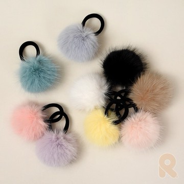 【R.FUN SHOP】暖澎仿貂毛日韓系彈力髮圈 毛絨 髮束 時尚 莫蘭迪色 質感 蓬鬆 簡約 RB019