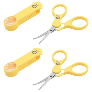 Simba 小獅王辛巴 放大鏡嬰兒剪刀 曲面  黃色  2支