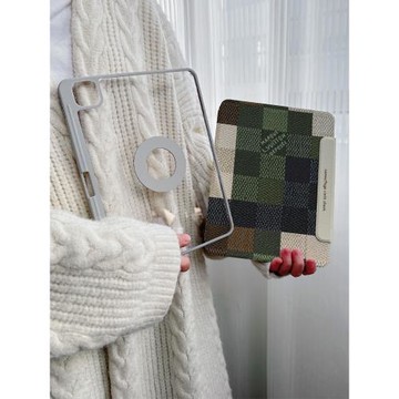 【圓環磁吸x迷彩】2025格子適用ipadair7保護套4綠色pro11代帶筆槽13透明matepad11.5s雙面夾6蘋果平板10殼9