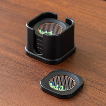 茶具 茶杯墊防燙茶杯托辦公室隔熱墊五福臨門杯墊高檔功夫茶具茶道配件