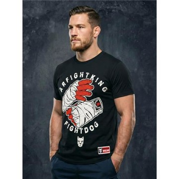 MMA搏擊運動肌肉T恤棉武林風柔術短袖跑步UFC格斗訓練泰拳散打夏