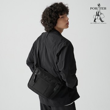 PORTER INTERNATIONAL - 自信經典NEW HEAT斜背包 - 全黑