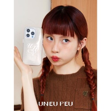 UNEUPEU原創設計銀粉細閃簡約肥皂殼適用于蘋果14手機保護殼iphone15pro max