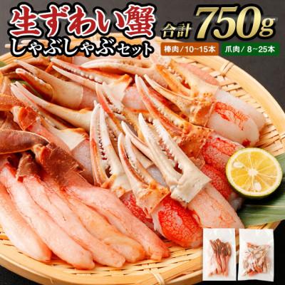 ふるさと納税 阪南市 生ずわい蟹 しゃぶしゃぶセット(棒肉250g 爪肉500g)