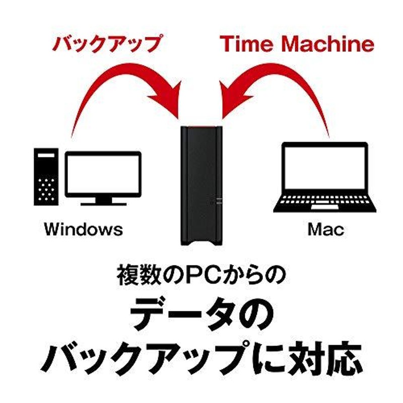 BUFFALO NAS スマホ/タブレット/PC対応 ネットワークHDD 4TB