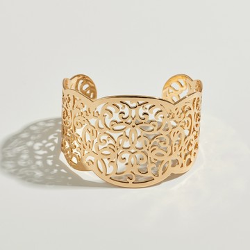 SOIRÉE BY N.Y. 蒔華芮︱閃.雅花 鏤雕袖鐲 (共3色)