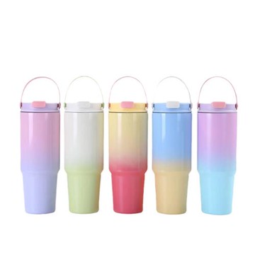 30oz大容量304不銹鋼戶外旅行雙層真空帶手柄運動水壺保溫杯批發