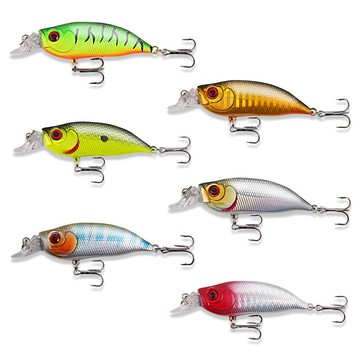 【TTFF】路亞餌日系沉水硬餌米諾7.4cm/8.5g假餌仿生帶鉛塊+三本鉤水上垂釣漁具批發