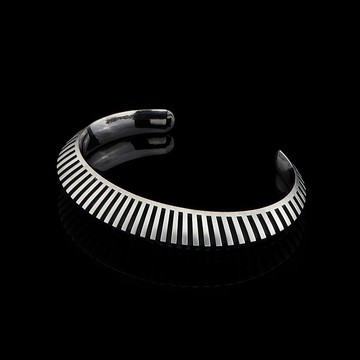 多瑙河 - 925k 氧銀純銀開口手鐲/手環