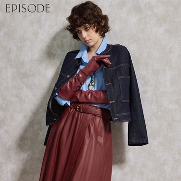 EPISODE - 百搭率性圓領滾邊牛仔外套E44004