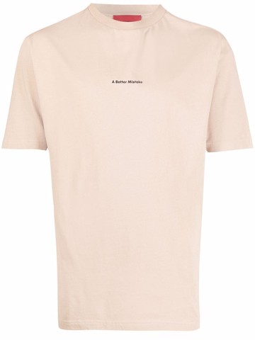 A BETTER MISTAKE - Essential slogan-print T-Shirt - unisex - Cotton - 3 - Neutrals