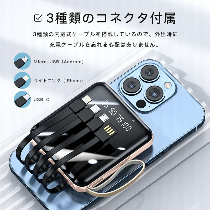 2点10％off モバイルバッテリー 大容量 20000mAh iPhone/Android