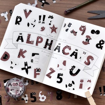 Alphacats 字母貓貓PET膠帶