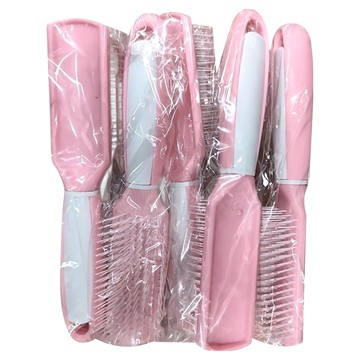 小麥購物 氣墊按摩梳 5支組 捲髮梳  粉色  1組