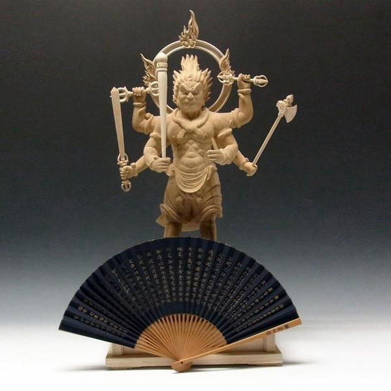 大元帥明王 立像 高さ60cm 楠製 木彫り 仏像 | LINEブランドカタログ