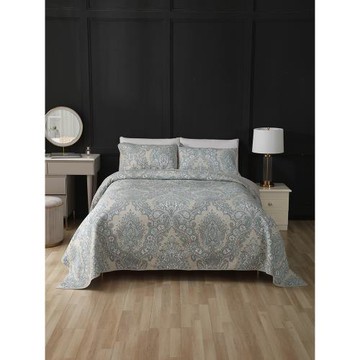 外貿歐美flower100%雙面全棉純棉夾棉床單床蓋絎縫被三件套四季用