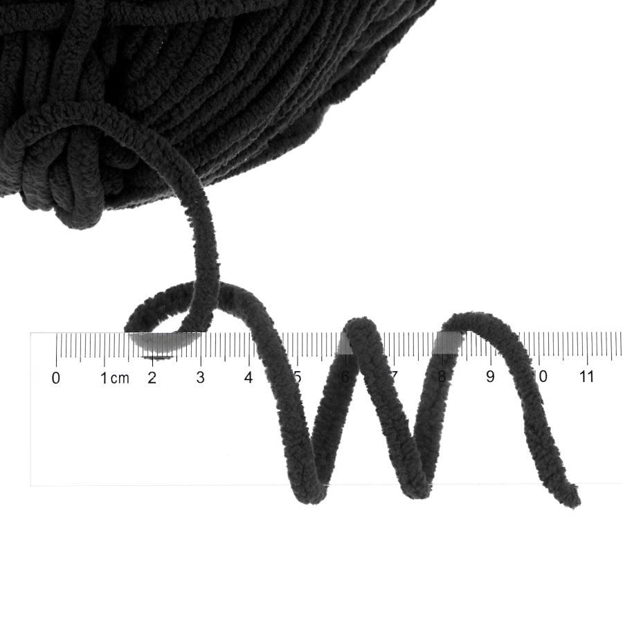 uxcell 2かせビロード糸 ベルベットヤーン シェニール糸 かぎ針のバッグスカーフハット編み用 6超柔らかいポリエステル 2x100g ブラック