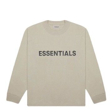 ESSENTIALS BOXY LONG SLEEVE TEE SS20 LIGHT HEATHER OATMEA