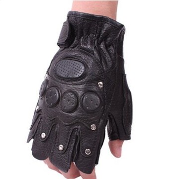 現貨+預購 真皮手套半指手套-特種兵羊皮鉚釘健身男時尚配件72g3【獨家進口】【米蘭精品】