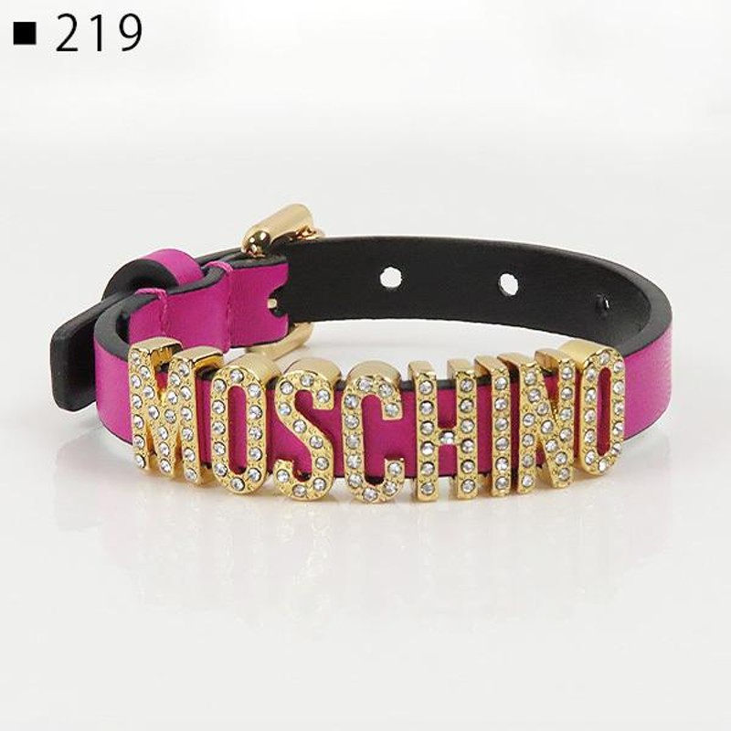 MOSCHINO モスキーノ Crystal Embellished Logo Bracelet A77528002 