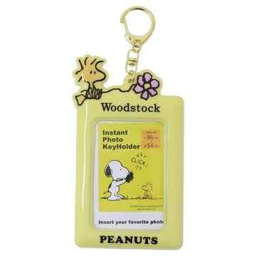 PEANUTS 史努比 票卡套附鑰匙圈  86 x 54mm  史努比的胡塗塔克 綠色