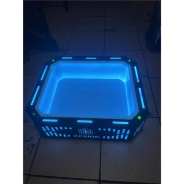 酒吧發光防摔冰桶鐵藝烤漆香檳盆LED發光啤酒筐夜店K TV發光冰框