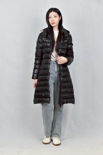 (M) moncler黑色長版羽絨外套