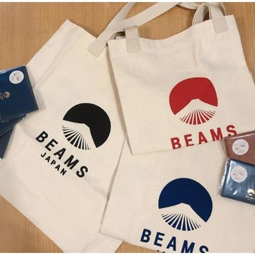 BEAMS JAPAN 2020SS富士山帆布包文藝青年手提帆布包單肩包
