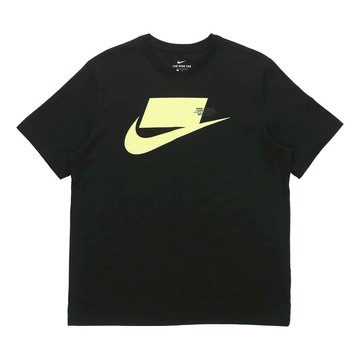 Nike Sportswear Chest Large Printing Short Sleeve Black Yellow Blackyellow