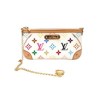 LOUIS VUITTON 村上隆 聯名 老花白三彩麻將包