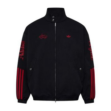 Adidas Og Jkt 男款 黑紅色 三葉草 刺繡 立領 拉鍊 夾克 運動 休閒 外套 LD3790
