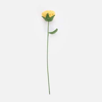 奧可利鉤針毛線花插玫瑰44cm 黃