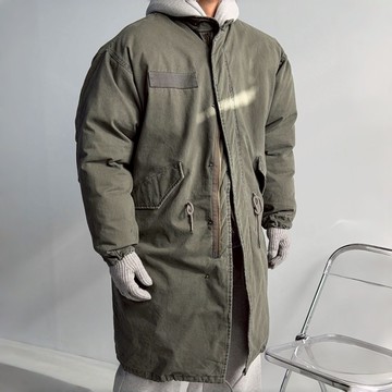 正韓霧感水洗厚棉可拆式襯墊中長版大衣 4色 YUPPIE 預購商品 1208