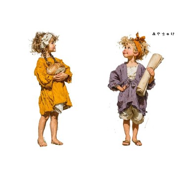 【4 月新品 2】08-122-0166 人物貼紙 田園女孩