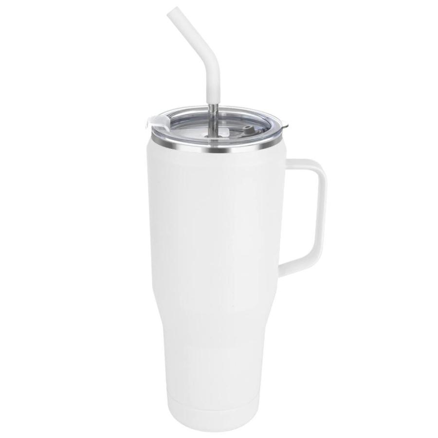 Zukro 50 oz Mug Tumbler With Handle And Straw, Vacuum Insulated Stainless S