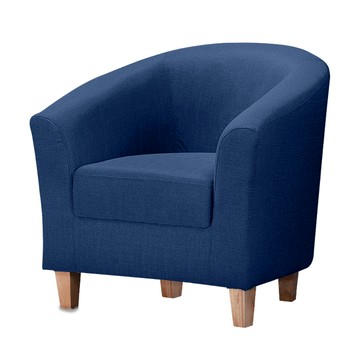 【Hampton 漢汀堡】莫里斯布面單人沙發-多色可選寶石藍