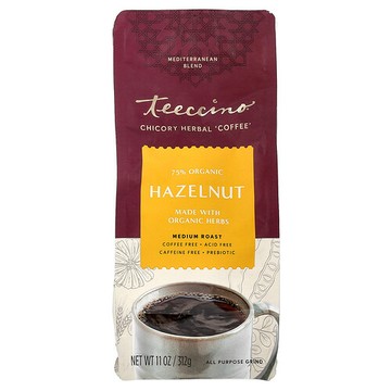 Teeccino, 菊苣草本咖啡，中度烘焙，無咖啡萃取，榛仁味，11 盎司（312 克）