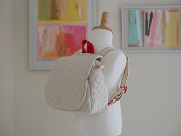 絎縫布料迷你幼童後背包 日本製手工客製化