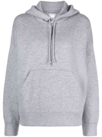 Bottega Veneta - cashmere-blend knitted hoodie - women - Polyamide/Cashmere - S - Grey
