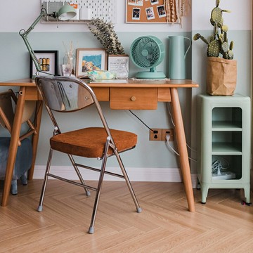 免運公司貨 開發票 中復古折疊靠背家用學習辦公臥室舒服久坐梳化妝凳單人書桌餐椅子