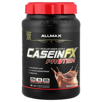 ALLMAX, CaseinFX，100% 酪蛋白膠束蛋白，巧克力，2 磅。（907 克）