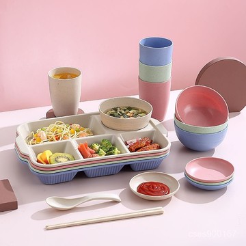 桃園出貨☘可微波多格餐盤套裝 分格餐盤 分隔餐盤 餐盤家庭套 餐盤多格 大人加深可微波爐餐盤 學生打飯盤 SCIM