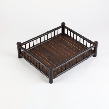 手工紫竹茶棚架博古架杯托壺托茶托盤茶具收納盒茶盤茶道配件