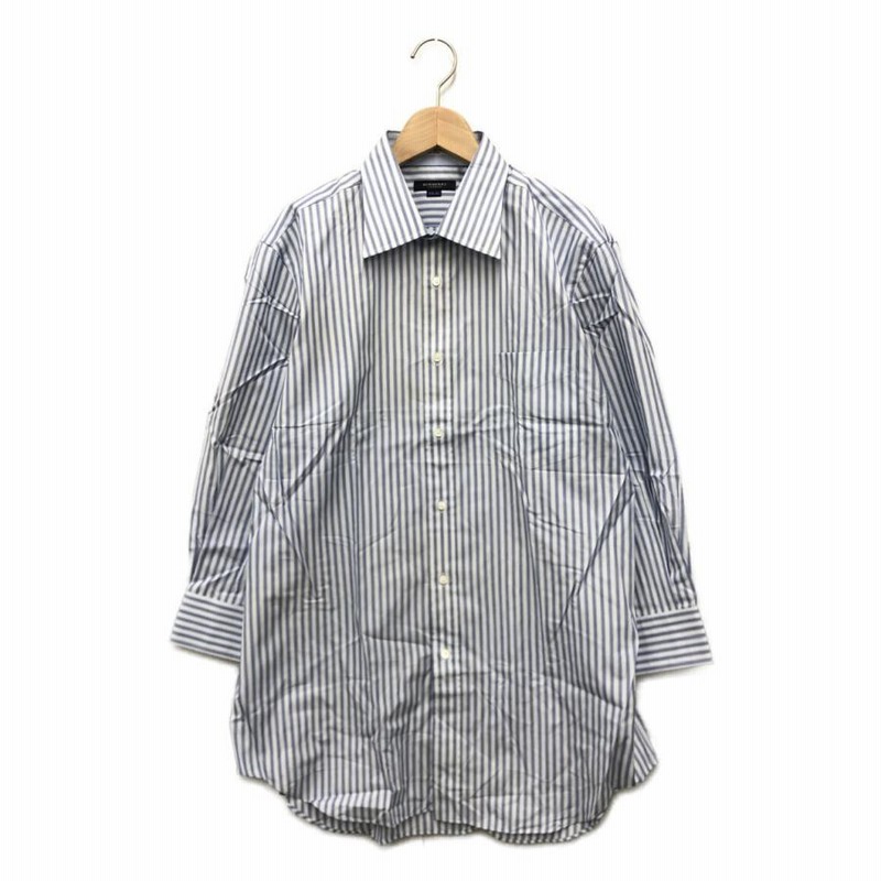 美品 バーバリーロンドン 長袖シャツ 縦縞模様 メンズ SIZE LL-81 (XL