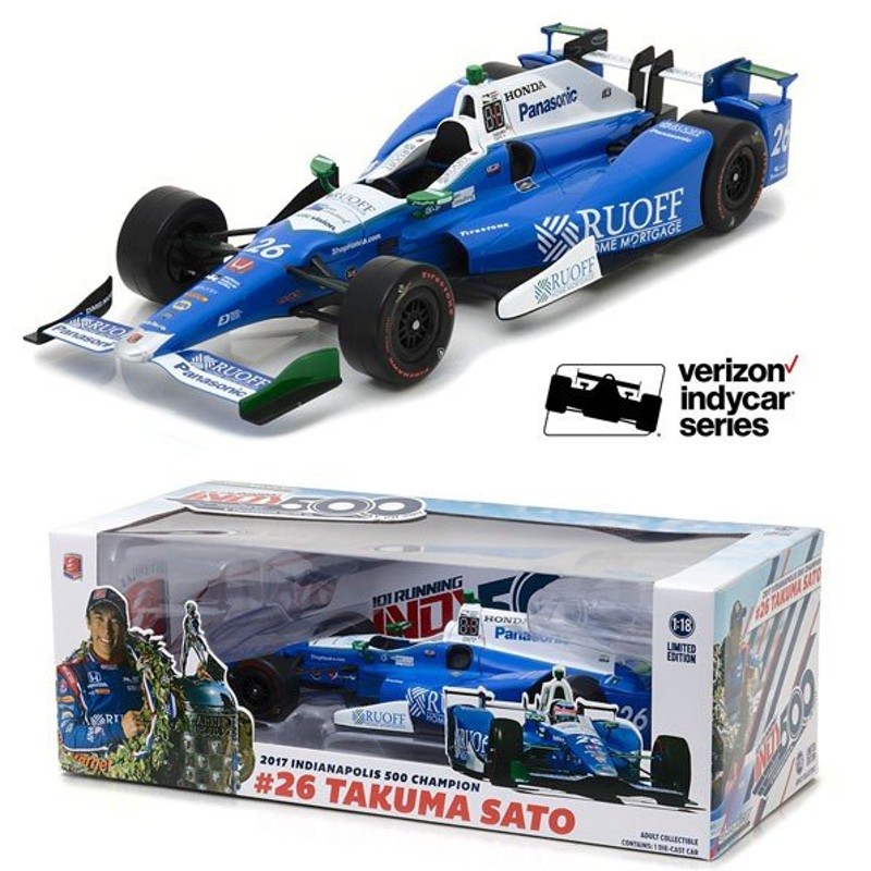 佐藤琢磨 インディ500 チャンピオンマシン 1/18 2017 #26 Takuma Sato