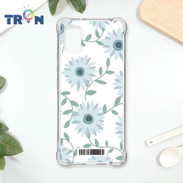 TRON 三星 A51 平塗手繪花朵C款 四角防摔載具殼 軟殼 手機殼