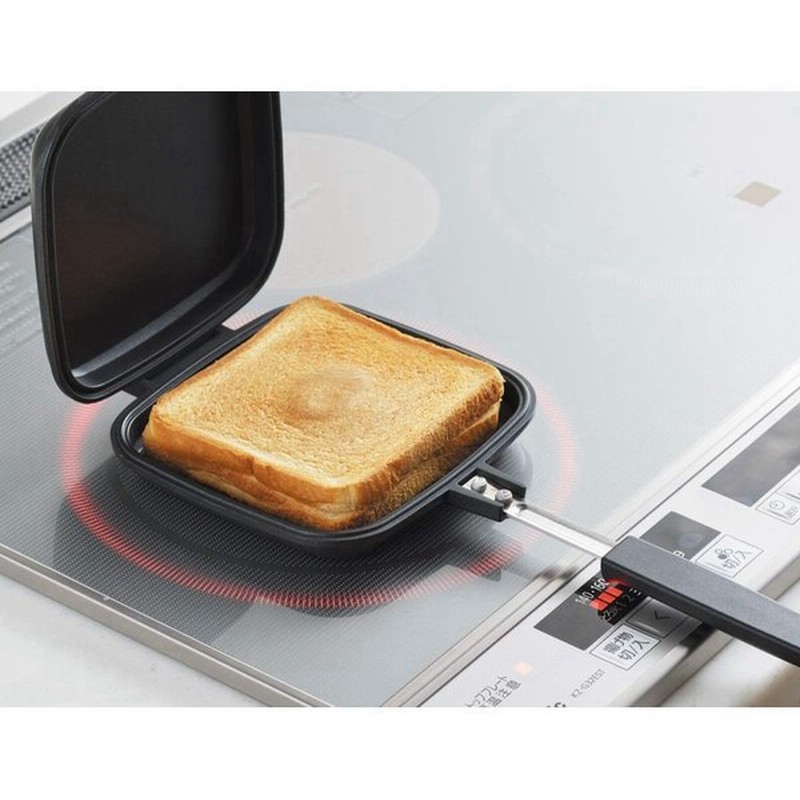 ホットサンドメーカー 直火 Ih対応 ガス フライパン 分離 分解 クッカー フッ素樹脂加工 プレス サンドイッチ トースター 朝食 アウトドア ソロ キャンプ 通販 Lineポイント最大0 5 Get Lineショッピング